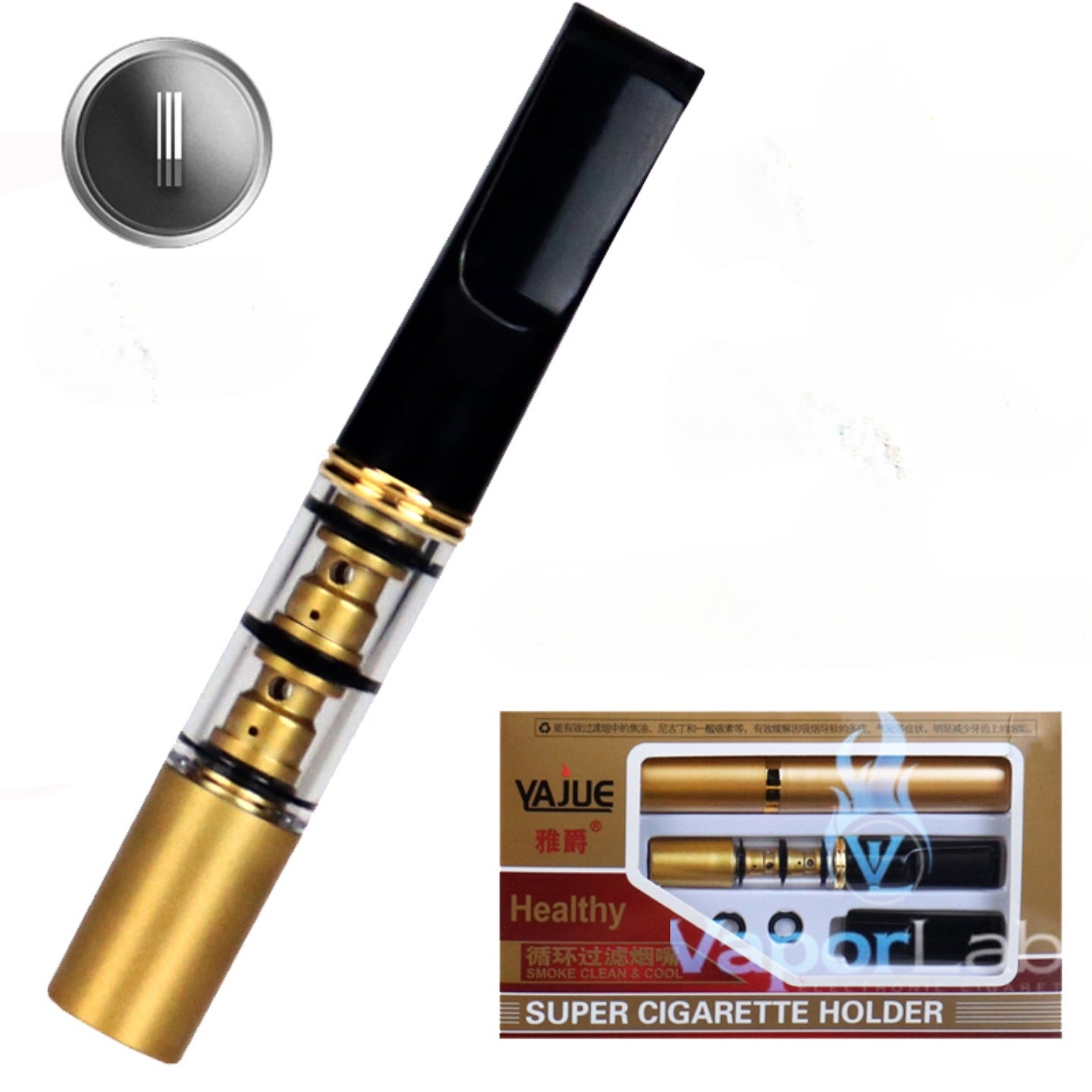 Filter penyaring zat bahaya di rokok bisa di cuci ulang reusable washable cigarette filter holder all size universal 2444 YAJUE 208