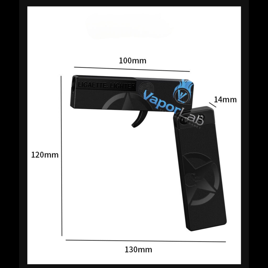 korek api tactical bara las model pistol lipat folding gun jet refillable gas lighter case zhonglong plus kotak simpan rokok dengan box exclusive