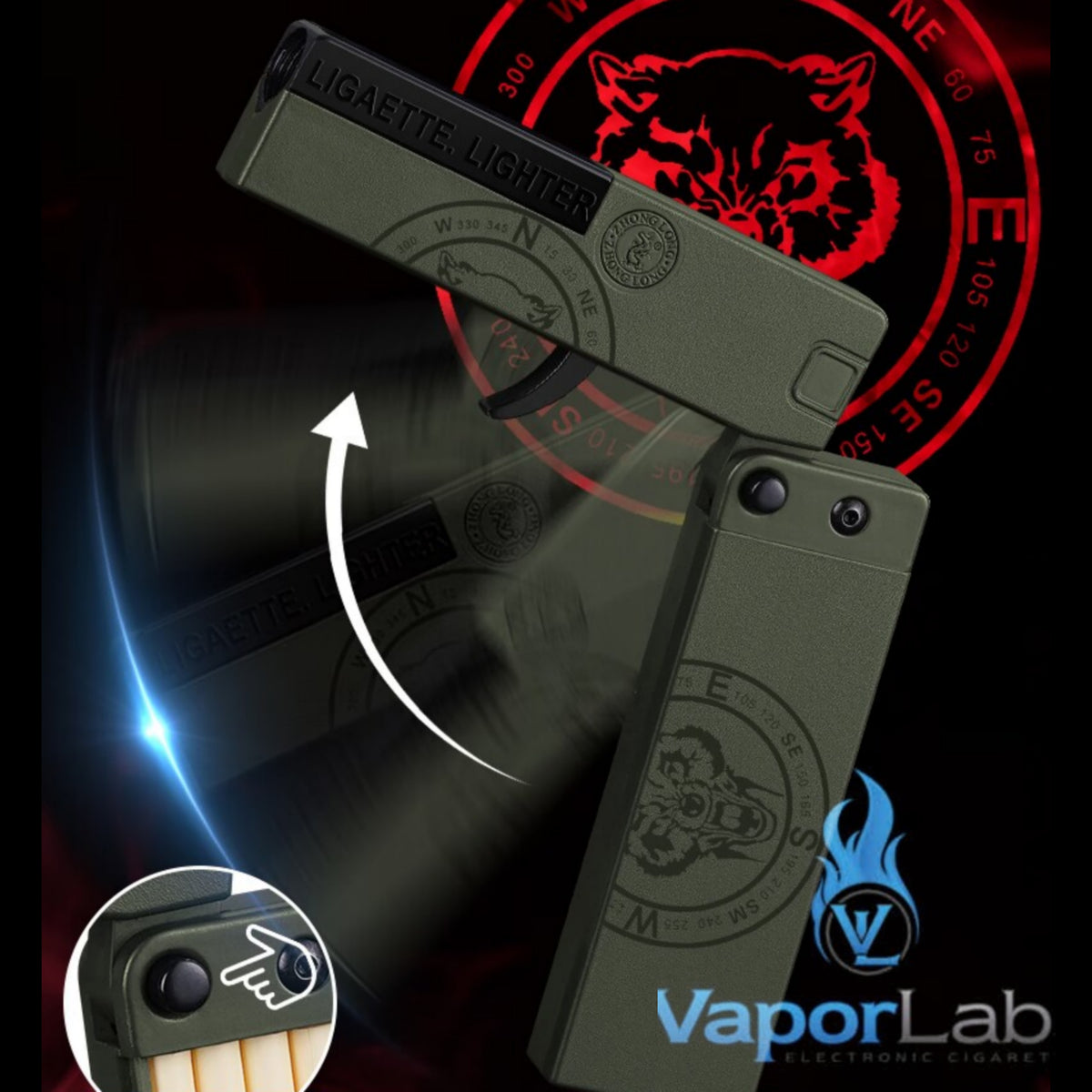 korek api tactical bara las model pistol lipat folding gun jet refillable gas lighter case zhonglong plus kotak simpan rokok dengan box exclusive