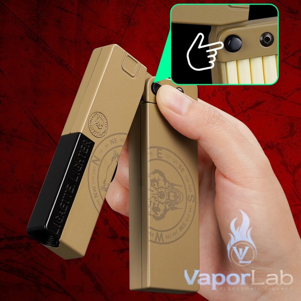 korek api tactical bara las model pistol lipat folding gun jet refillable gas lighter case zhonglong plus kotak simpan rokok dengan box exclusive