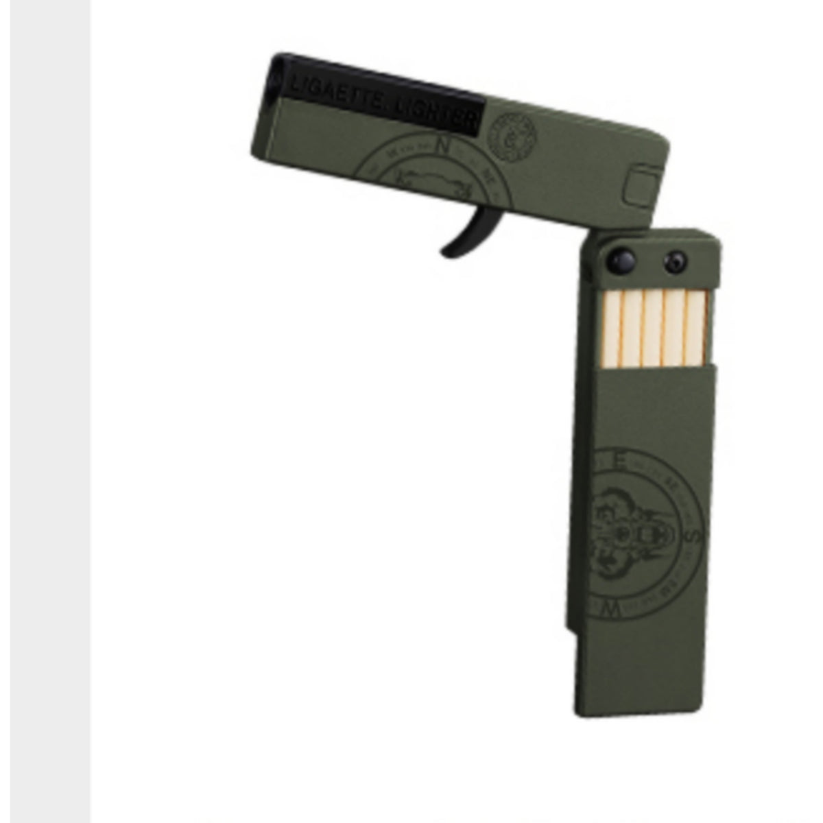 korek api tactical bara las model pistol lipat folding gun jet refillable gas lighter case zhonglong plus kotak simpan rokok dengan box exclusive
