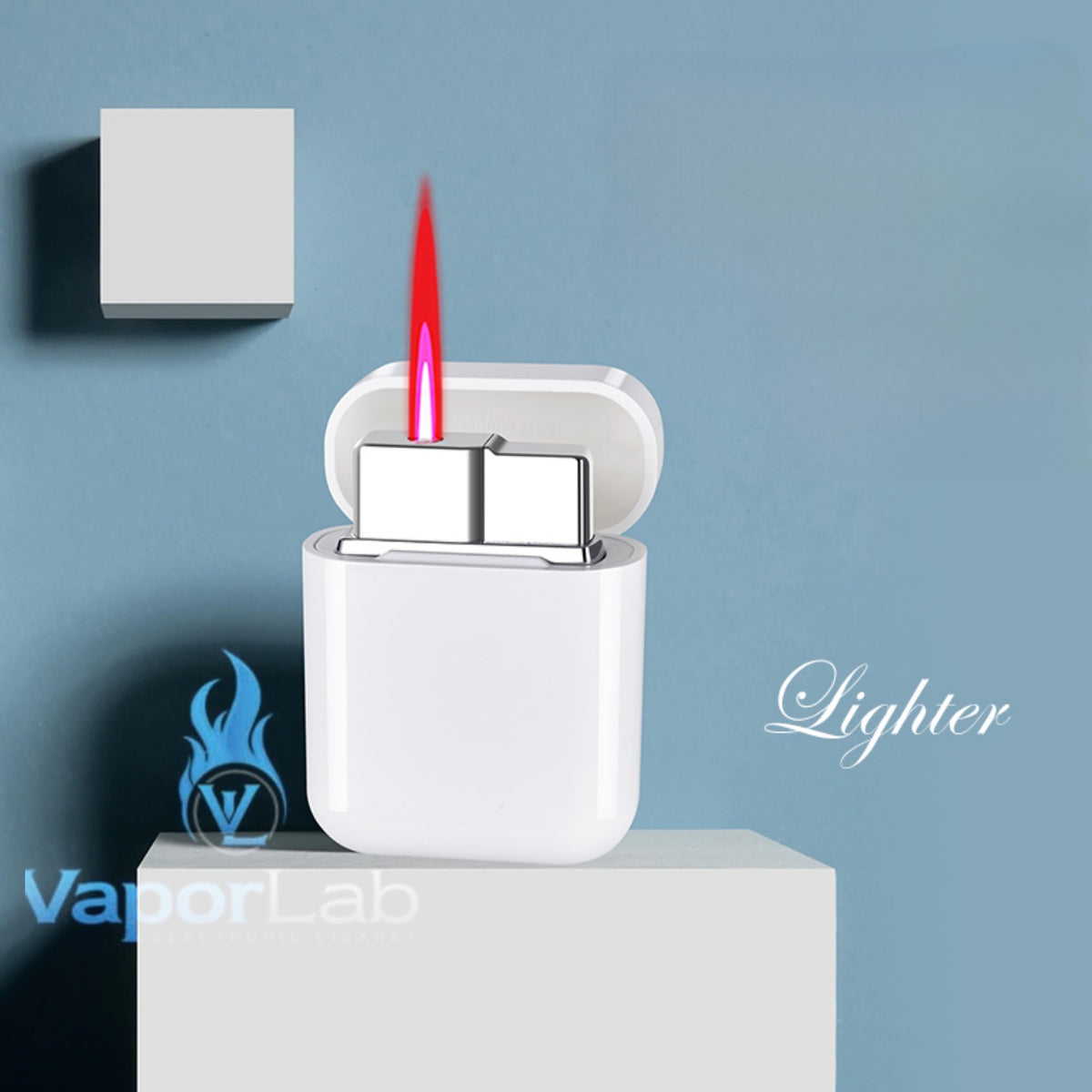 korek api bara merah model earpods airpods reffillable gas jet torch lighter unik lucu 2535