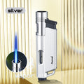 korek api bara las AOMAI jet flame torch refillable gas metal lighter dengan indikator gas transparant