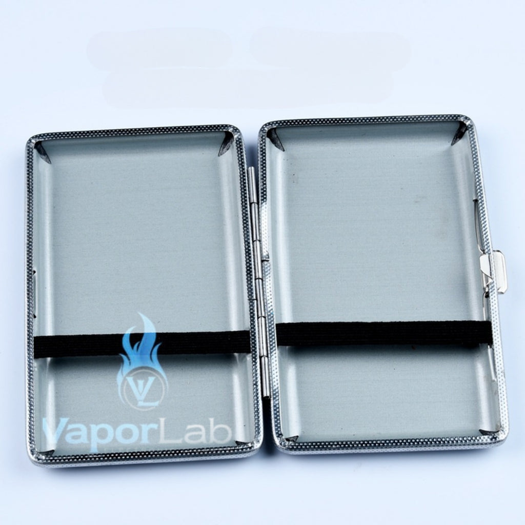 kotak box tempat simpan rokok universal all size bahan besi metal stainless dan kulit imitasi cigarette case murah polos