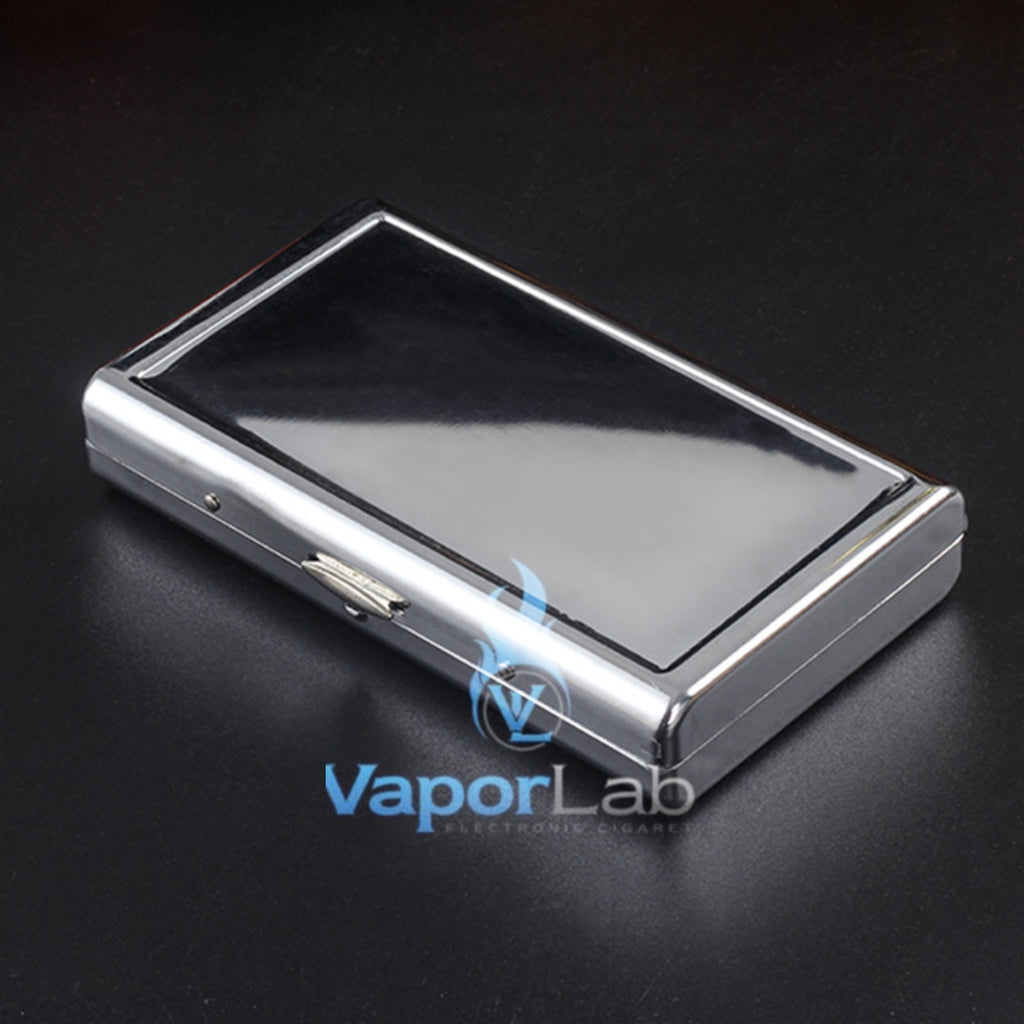kotak box tempat simpan rokok universal all size bahan besi metal stainless dan kulit imitasi cigarette case murah polos