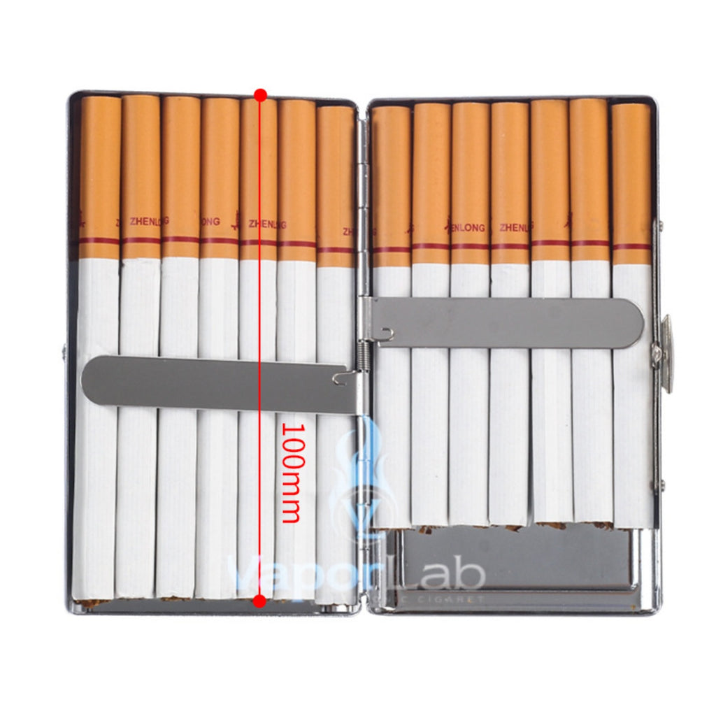 kotak box tempat simpan rokok universal all size bahan besi metal stainless dan kulit imitasi cigarette case murah polos