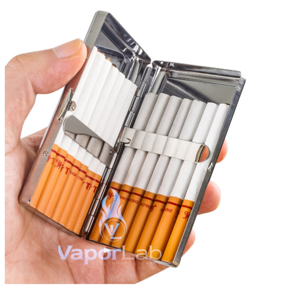 kotak box tempat simpan rokok universal all size bahan besi metal stainless dan kulit imitasi cigarette case murah polos