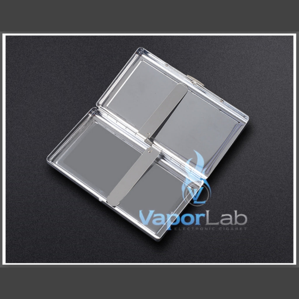 kotak box tempat simpan rokok universal all size bahan besi metal stainless dan kulit imitasi cigarette case murah polos