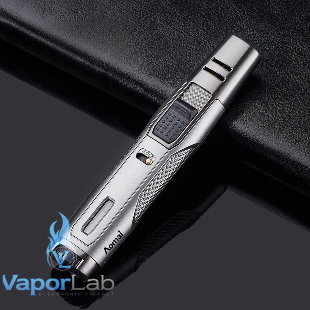 korek api bara las AOMAI dual jet torch refillable gas lighter pemantik bbq dengan indikator gas