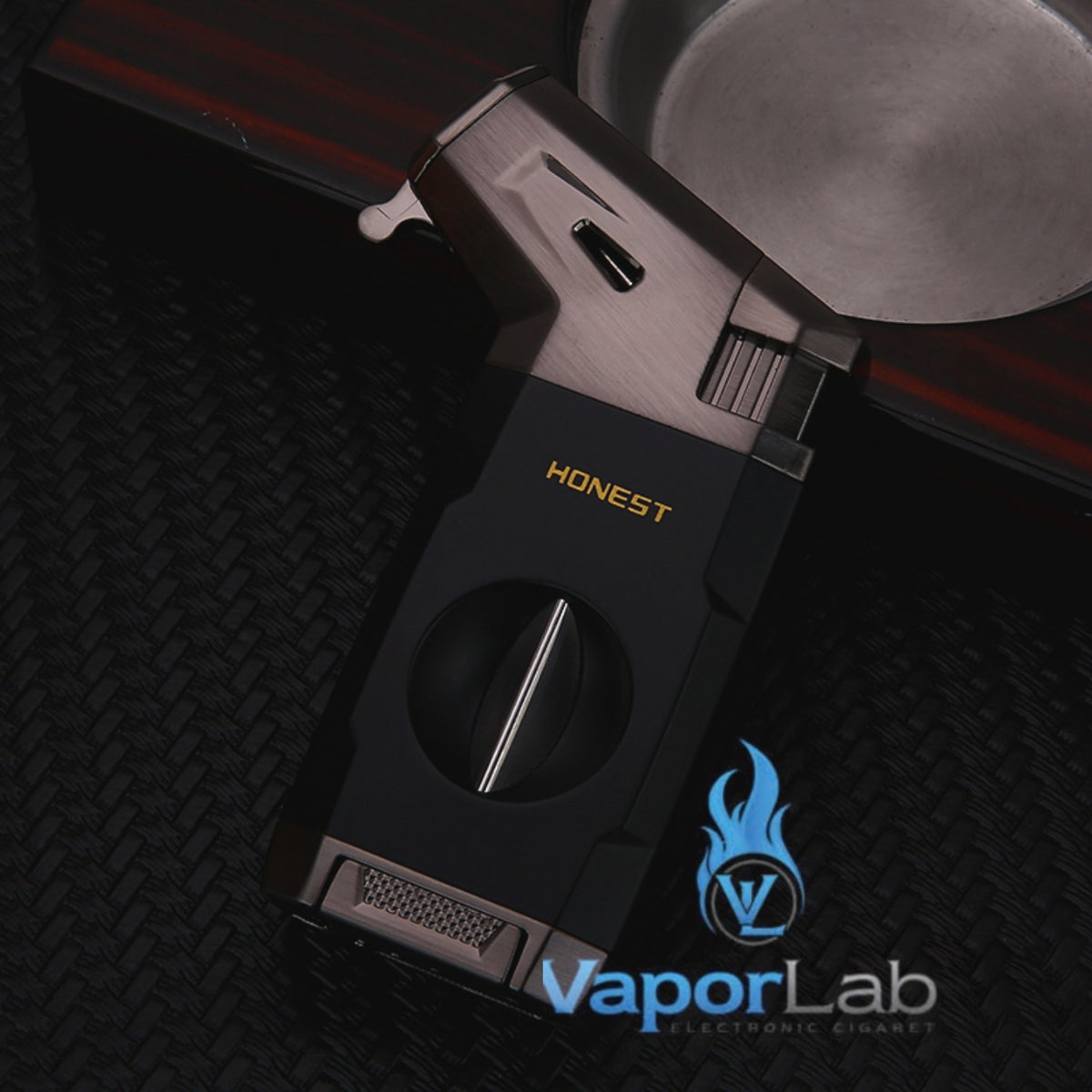 korek api cerutu bara las HONEST dengan pemotong cigar cutter jet torch refillable gas lighter for cigar