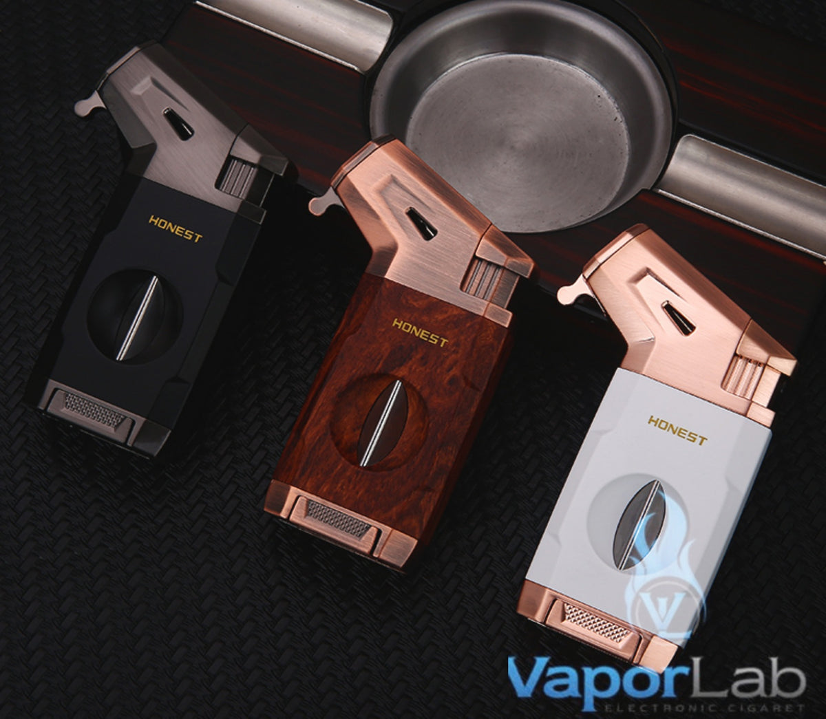 korek api cerutu bara las HONEST dengan pemotong cigar cutter jet torch refillable gas lighter for cigar