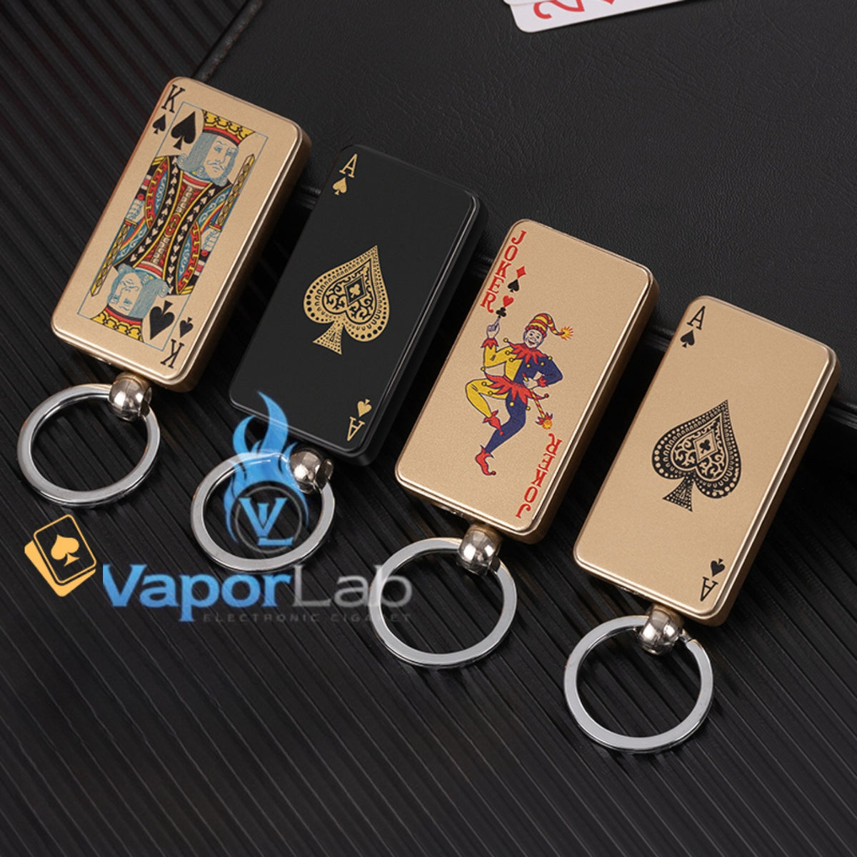 korek api bara pemantik geser sliding model kartu remi joker keychain refillable gas lighter dengan gantungan kunci