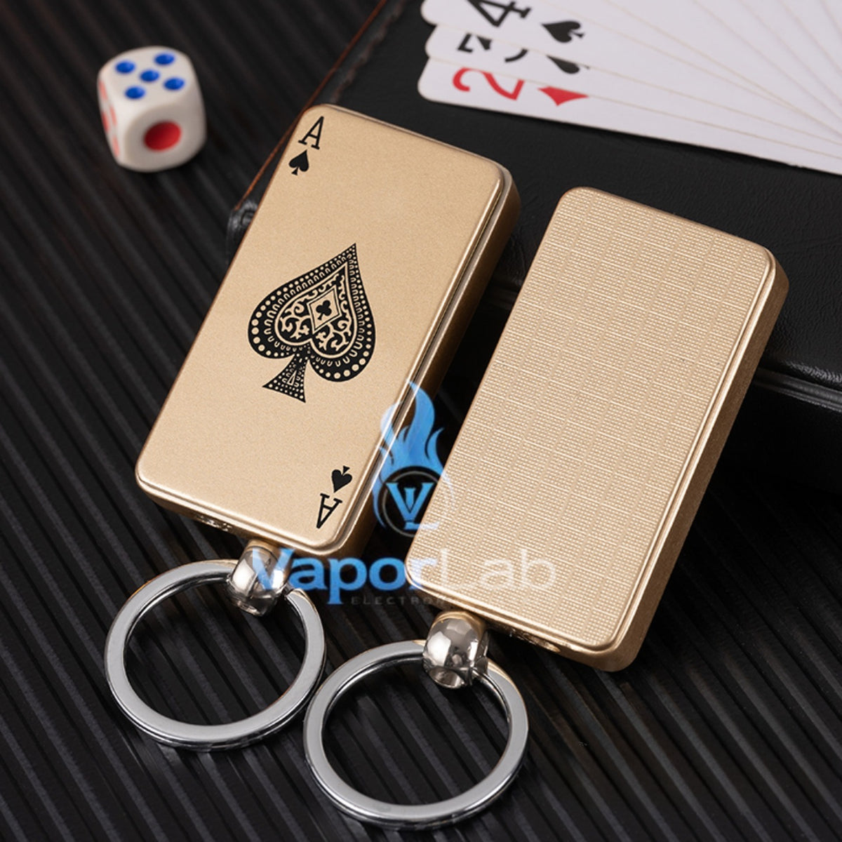 korek api bara pemantik geser sliding model kartu remi joker keychain refillable gas lighter dengan gantungan kunci