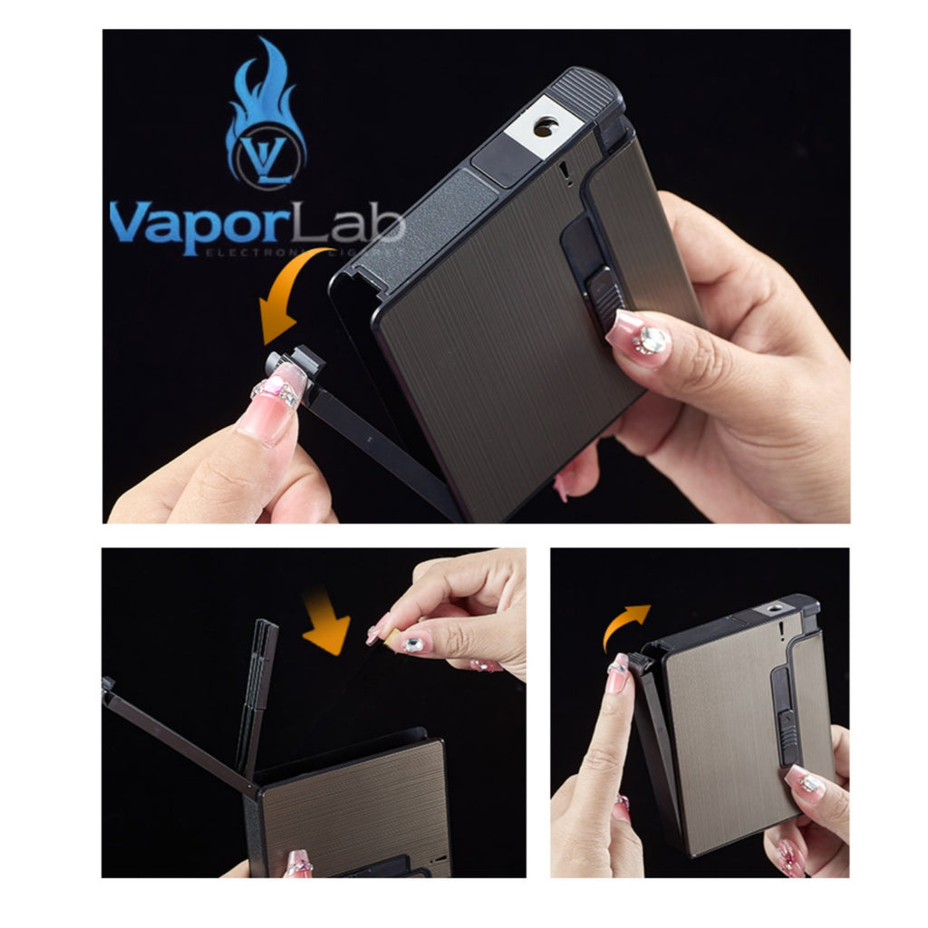 kotak box tempat simpan rokok merk focus YH117 muat 16 batang gg surya cigarette case lighter plus korek api disposable lighter
