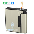 kotak box tempat simpan rokok merk focus YH117 muat 16 batang gg surya cigarette case lighter plus korek api disposable lighter