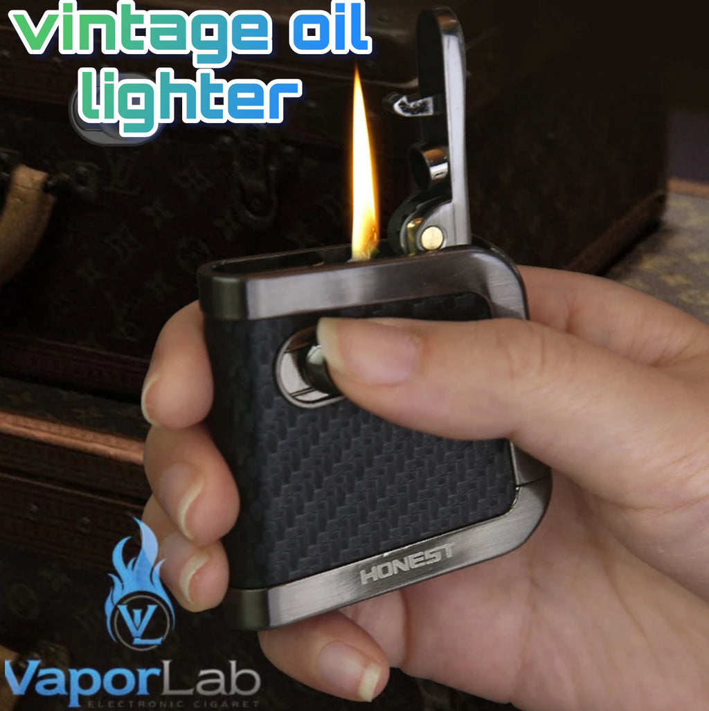 korek api klasik pakai sumbu batu api isi minyak vintage retro kerosene oil lighter with giftbox HONEST original