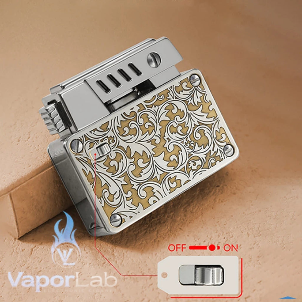 korek api metal classic pakai sumbu batu api isi minyak premium vintage  retro oil lighter CHIEF windproof with giftbox