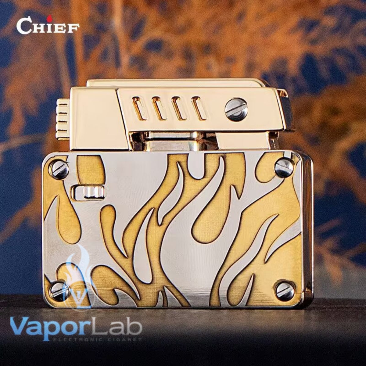 korek api metal classic pakai sumbu batu api isi minyak premium vintage  retro oil lighter CHIEF windproof with giftbox
