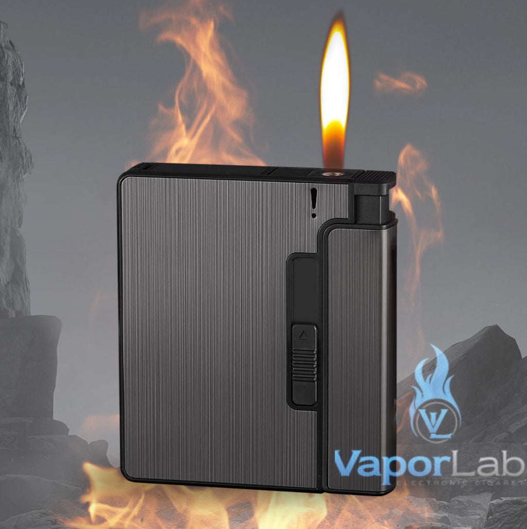kotak box tempat simpan rokok merk focus YH117 muat 16 batang gg surya cigarette case lighter plus korek api disposable lighter