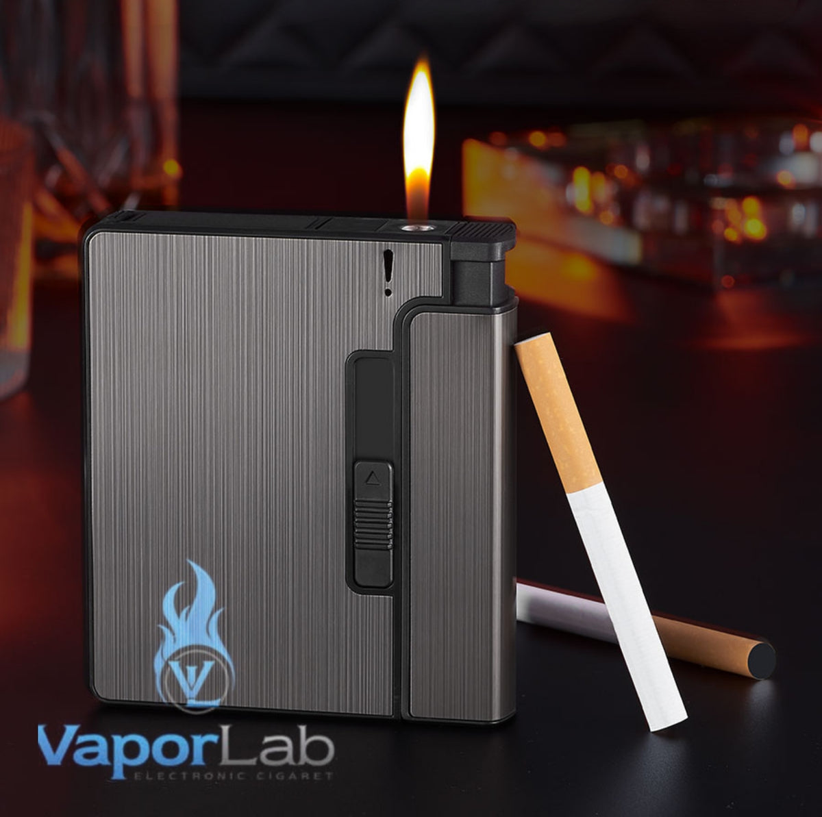 kotak box tempat simpan rokok merk focus YH117 muat 16 batang gg surya cigarette case lighter plus korek api disposable lighter