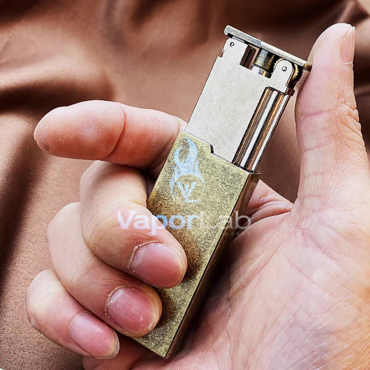 korek api classic pakai sumbu kapas isi minyak slim polos vintage brass retro oil lighter yubang with giftbox 2833