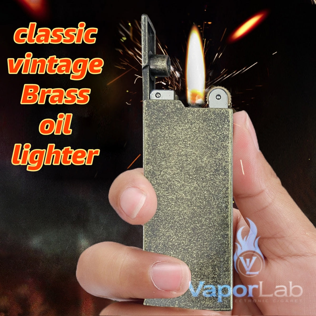 korek api classic pakai sumbu kapas isi minyak slim polos vintage brass retro oil lighter yubang with giftbox 2833