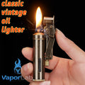 korek api classic pakai sumbu minyak retro vintage brass oil kerosene lighter yubang 2835 with gift box dan kaca indikator transparant