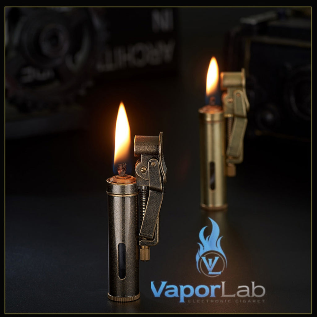korek api classic pakai sumbu minyak retro vintage brass oil kerosene lighter yubang 2835 with gift box dan kaca indikator transparant