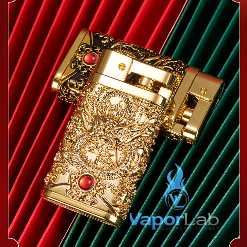 korek api classic pakai sumbu kapas isi minyak motif ukiran naga timbul retro vintage dragon oil lighter yubang with giftbox