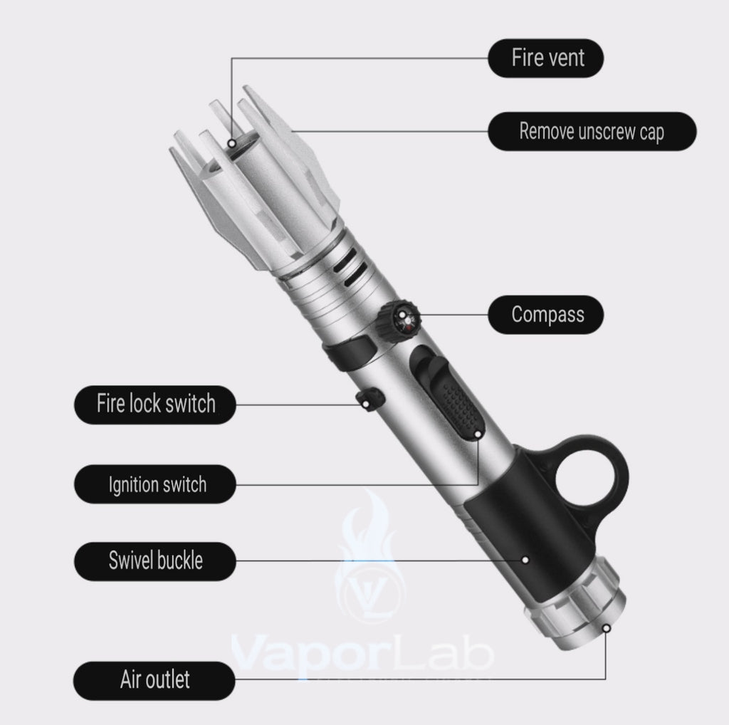 korek api obor bara las model light saber jet flame torch high temp welding outdoor refillable gas lighter powerful