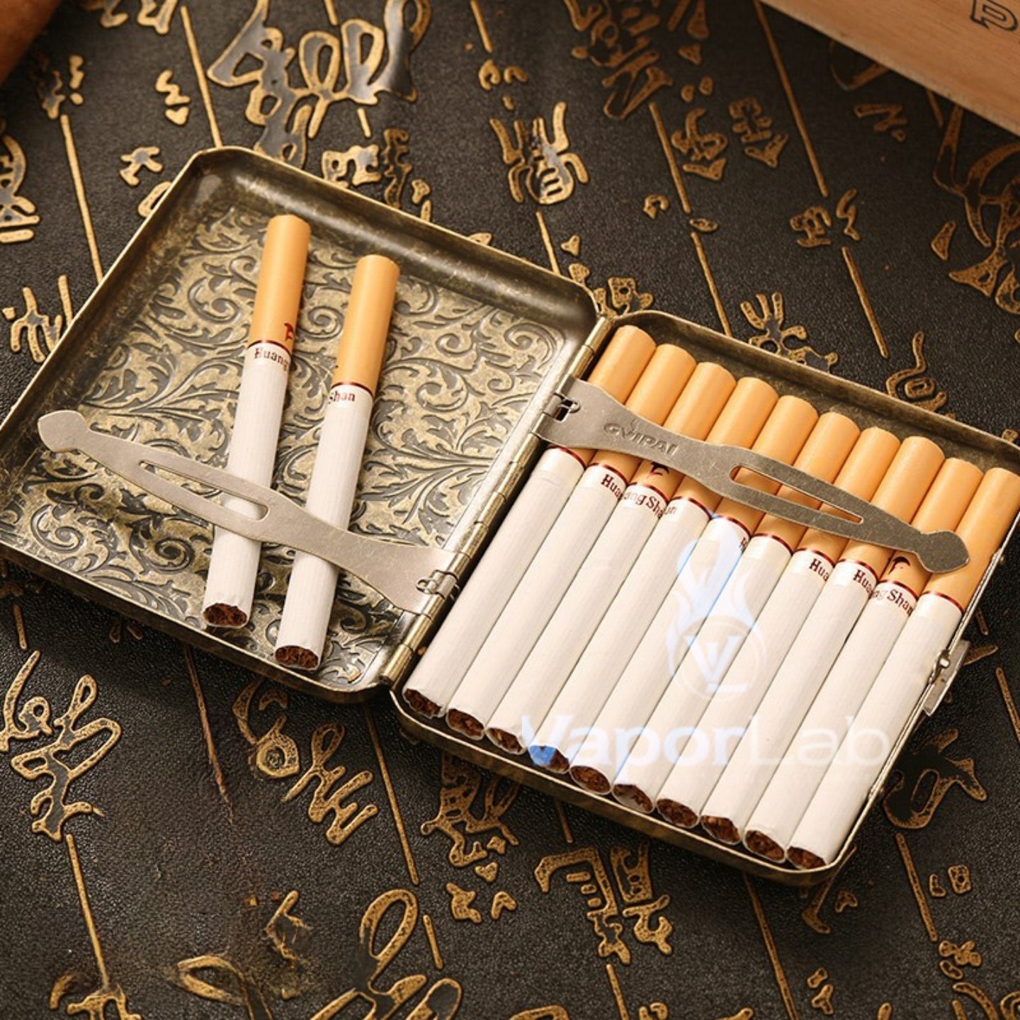 kotak box GUIPAI tempat simpan penyimpanan rokok vintage classic besi copper metal cigarette case large capacity