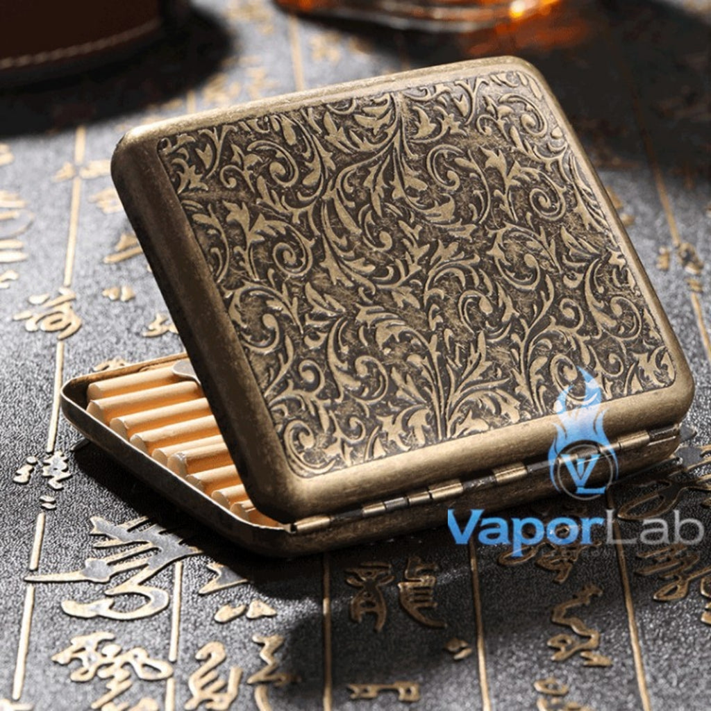 kotak box GUIPAI tempat simpan penyimpanan rokok vintage classic besi copper metal cigarette case large capacity