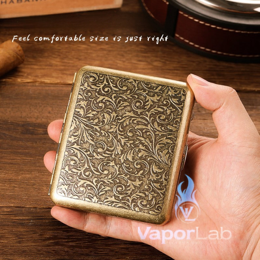 kotak box GUIPAI tempat simpan penyimpanan rokok vintage classic besi copper metal cigarette case large capacity