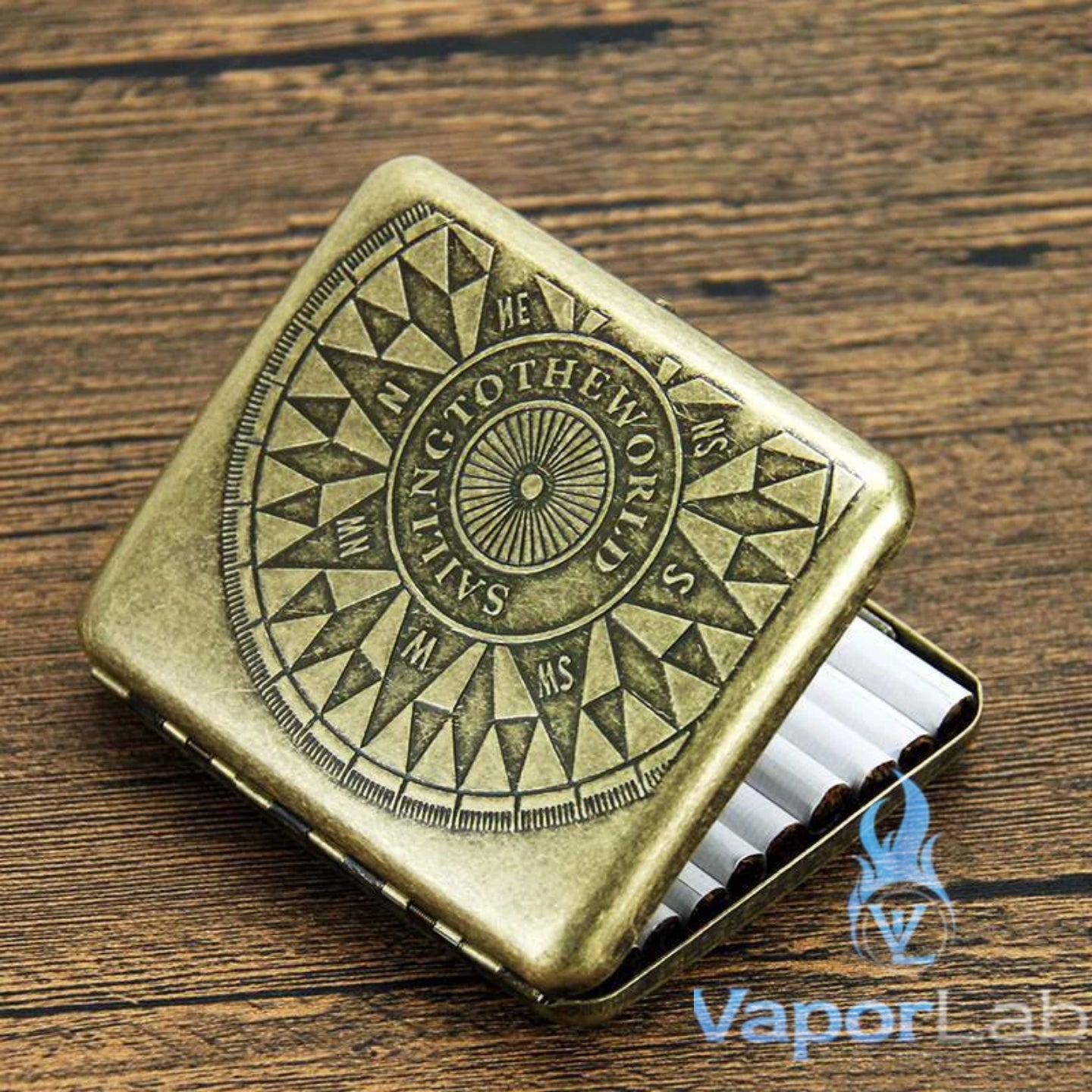 kotak box GUIPAI tempat simpan penyimpanan rokok vintage classic besi copper metal cigarette case large capacity