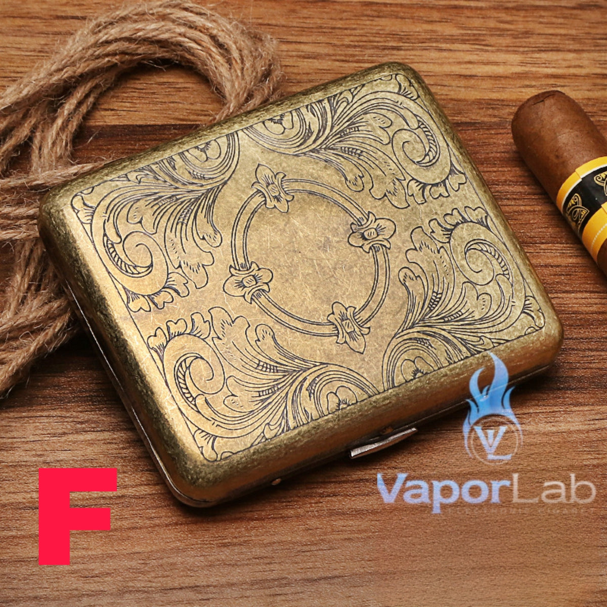 kotak box GUIPAI tempat simpan penyimpanan rokok vintage classic besi copper metal cigarette case large capacity