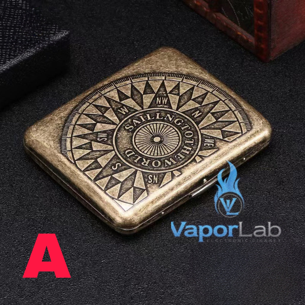 kotak box GUIPAI tempat simpan penyimpanan rokok vintage classic besi copper metal cigarette case large capacity