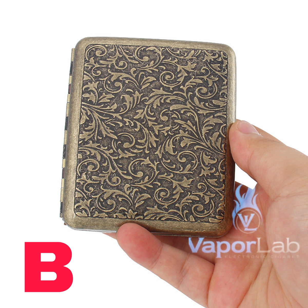kotak box GUIPAI tempat simpan penyimpanan rokok vintage classic besi copper metal cigarette case large capacity