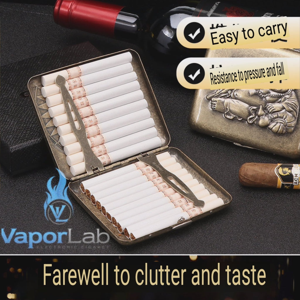 kotak box GUIPAI tempat simpan penyimpanan rokok vintage classic besi copper metal cigarette case large capacity