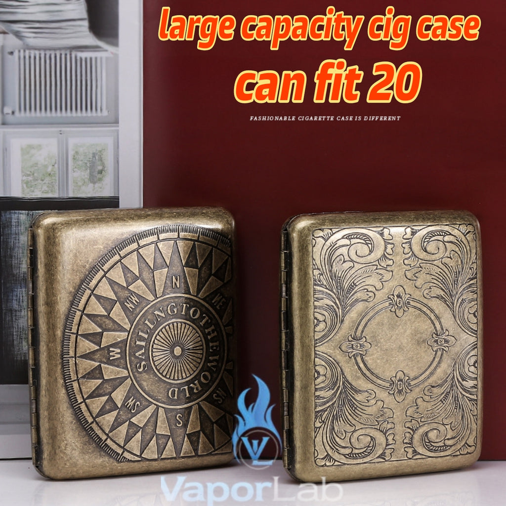 kotak box GUIPAI tempat simpan penyimpanan rokok vintage classic besi copper metal cigarette case large capacity