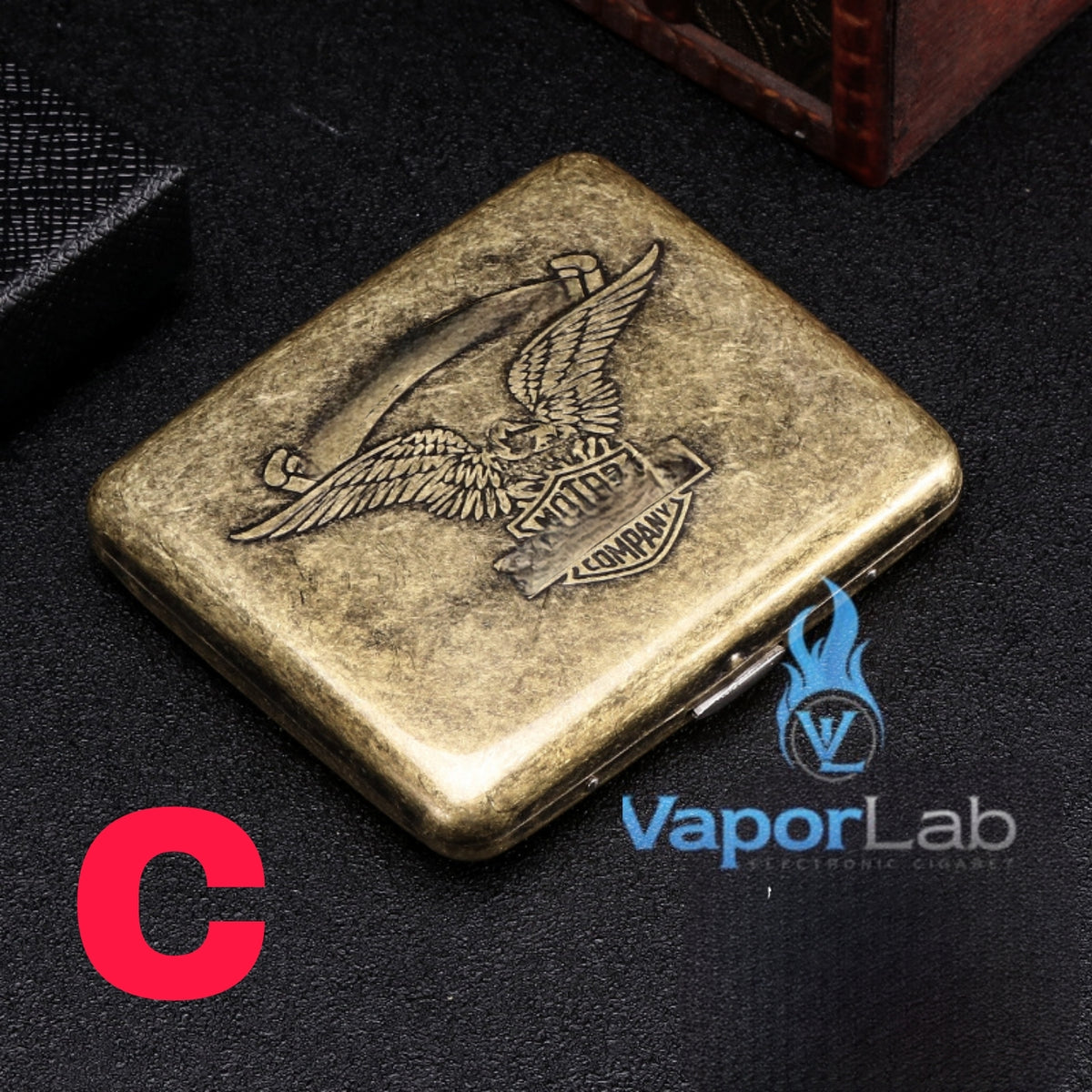 kotak box GUIPAI tempat simpan penyimpanan rokok vintage classic besi copper metal cigarette case large capacity
