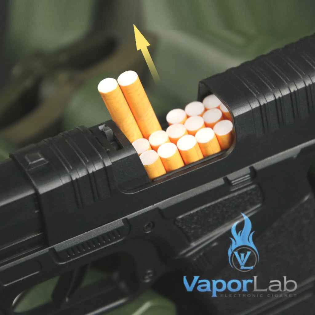 kotak box tempat simpan rokok universal all size plus korek api refillable gas lighter model pistol ELLCRT with cigarette case gun lighter