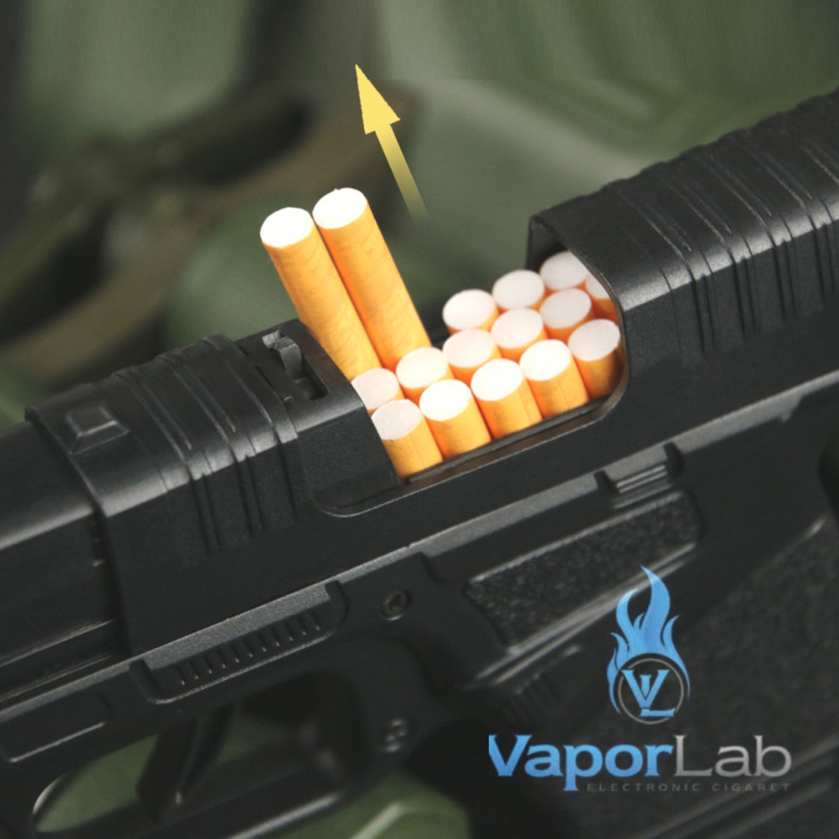 kotak box tempat simpan rokok universal all size plus korek api refillable gas lighter model pistol ELLCRT with cigarette case gun lighter