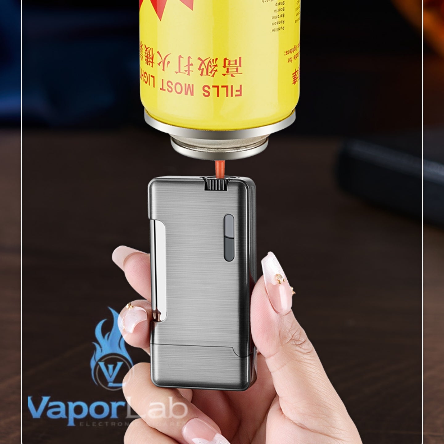 korek api metal bara las dual double flame windproof jet torch refillable gas lighter dengan kaca indikator gas transparant CIGNA with gift box