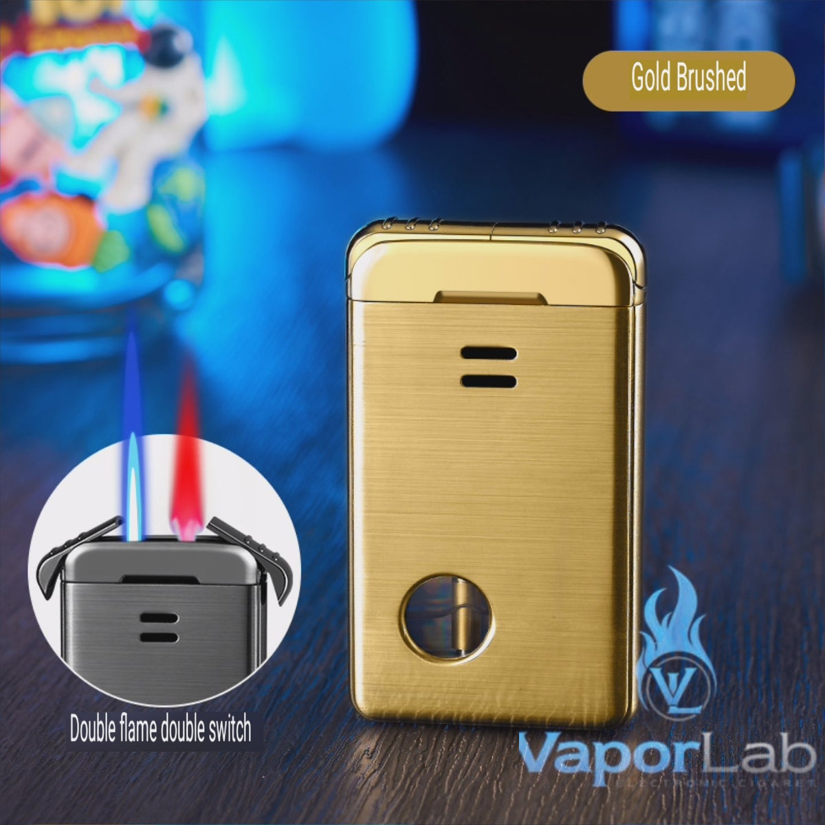korek api 2in1 bara las dual mode twin jet flame torch refillable gas lighter ada kaca transparant dengan giftbox