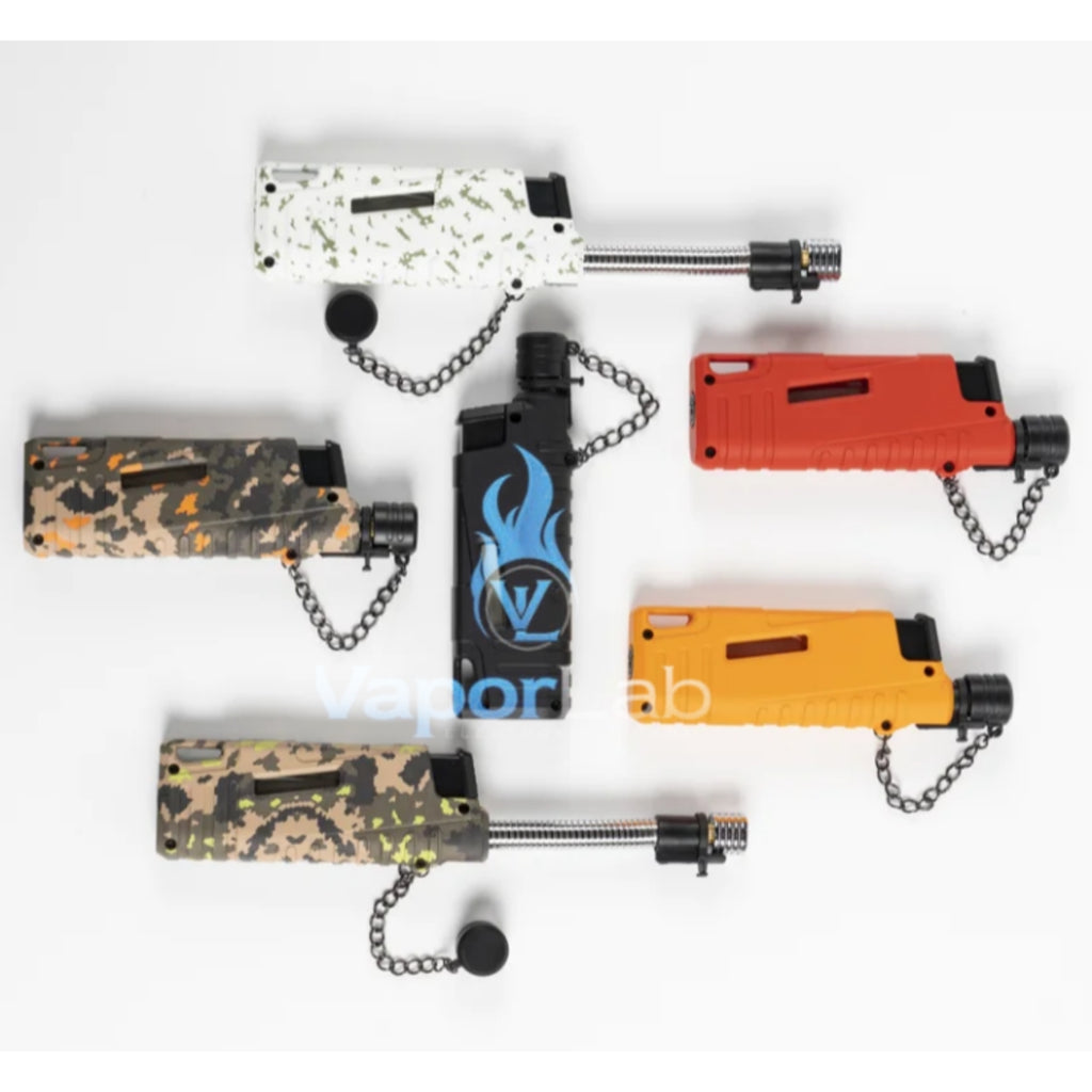 korek api bara las jet torch outdoor camping refillable gas lighter flexible bisa tekuk ada kaca indikator gas