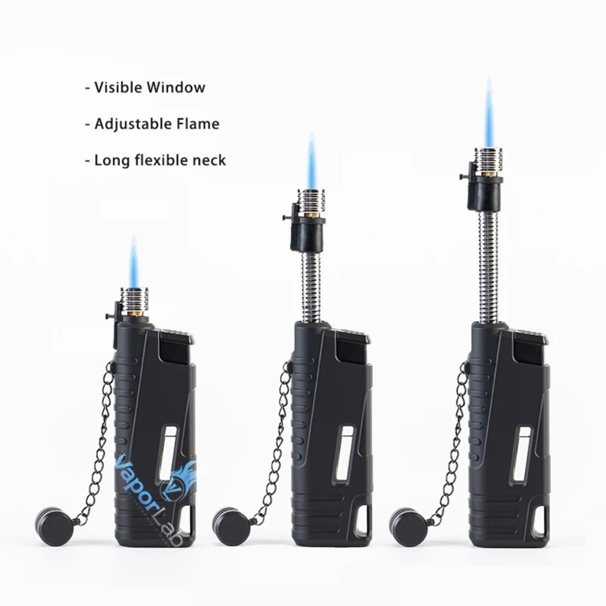 korek api bara las jet torch outdoor camping refillable gas lighter flexible bisa tekuk ada kaca indikator gas