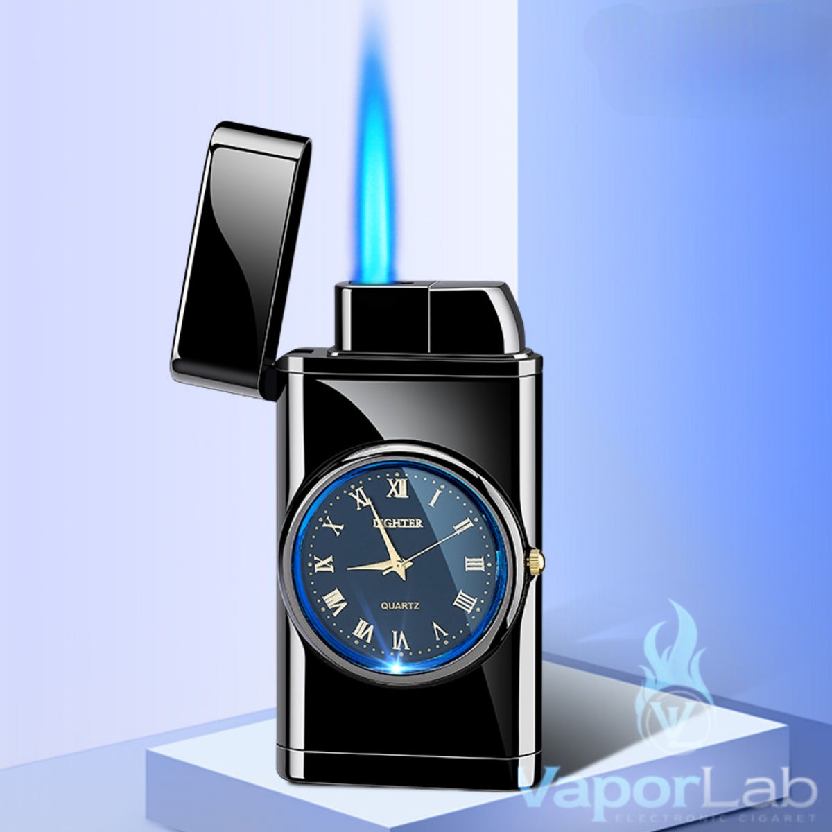 korek api gas bisa isi ulang bara las model jam watch refillable gas lighter unik elegant