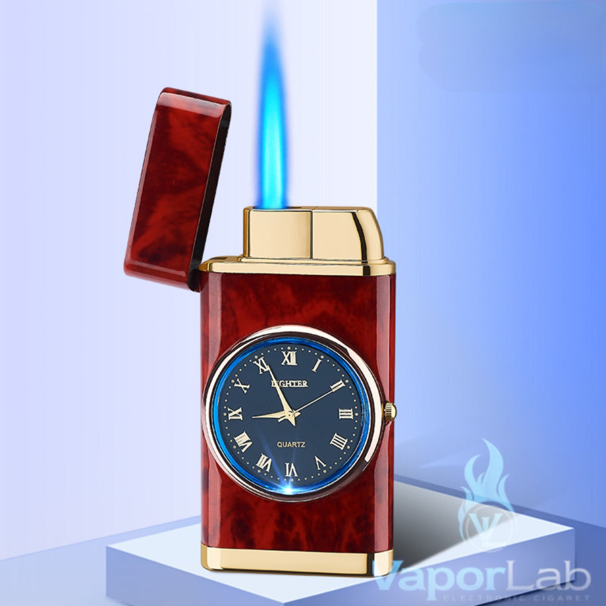 korek api gas bisa isi ulang bara las model jam watch refillable gas lighter unik elegant