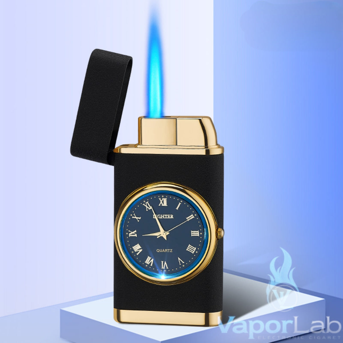 korek api gas bisa isi ulang bara las model jam watch refillable gas lighter unik elegant