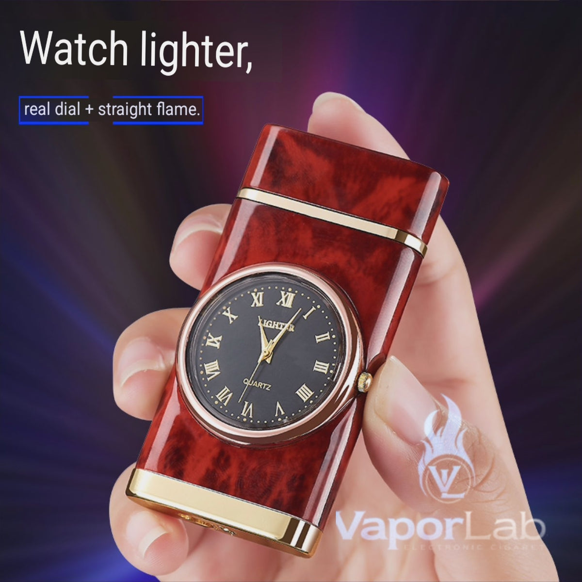 korek api gas bisa isi ulang bara las model jam watch refillable gas lighter unik elegant